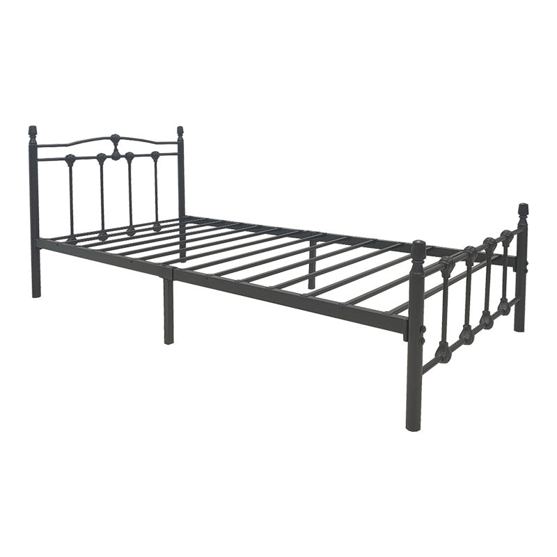 Κρεβάτι Wotso pakoworld μεταλλικό σε μαύρη απόχρωση 90x190εκ - Hippiehome.gr