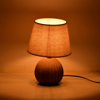 Επιτραπέζιο φωτιστικό Melanie Inart Ε14 κεραμικό σε γκρι antique- μπεζ απόχρωση Φ22x30εκ - Hippiehome.gr