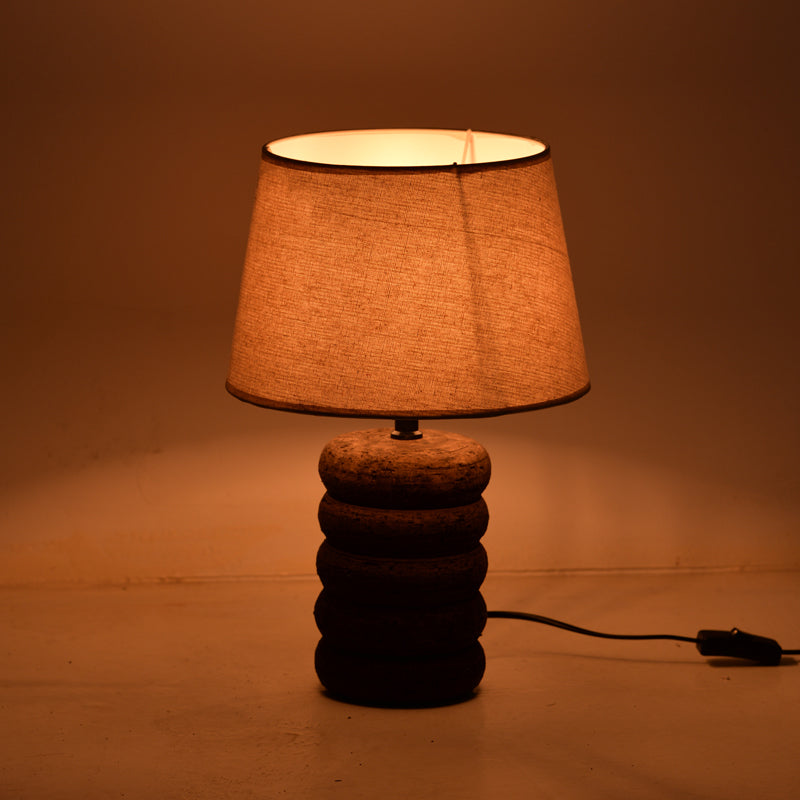 Επιτραπέζιο φωτιστικό Graike Inart Ε27 κεραμικό σε γκρι antique-μπεζ απόχρωση Φ26x37εκ - Hippiehome.gr