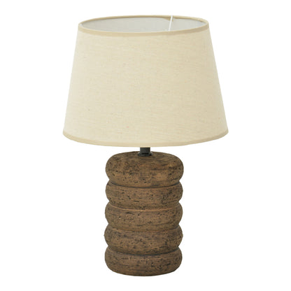 Επιτραπέζιο φωτιστικό Graike Inart Ε27 κεραμικό σε γκρι antique-μπεζ απόχρωση Φ26x37εκ - Hippiehome.gr