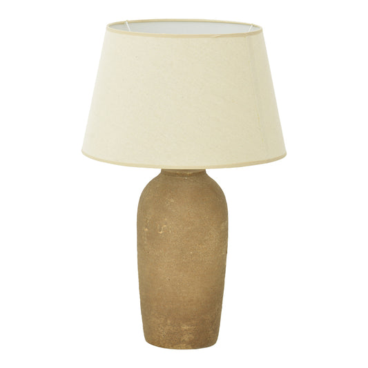 Επιτραπέζιο φωτιστικό Barout Inart Ε27 κεραμικό σε γκρι antique- μπεζ απόχρωση Φ40x62εκ - Hippiehome.gr