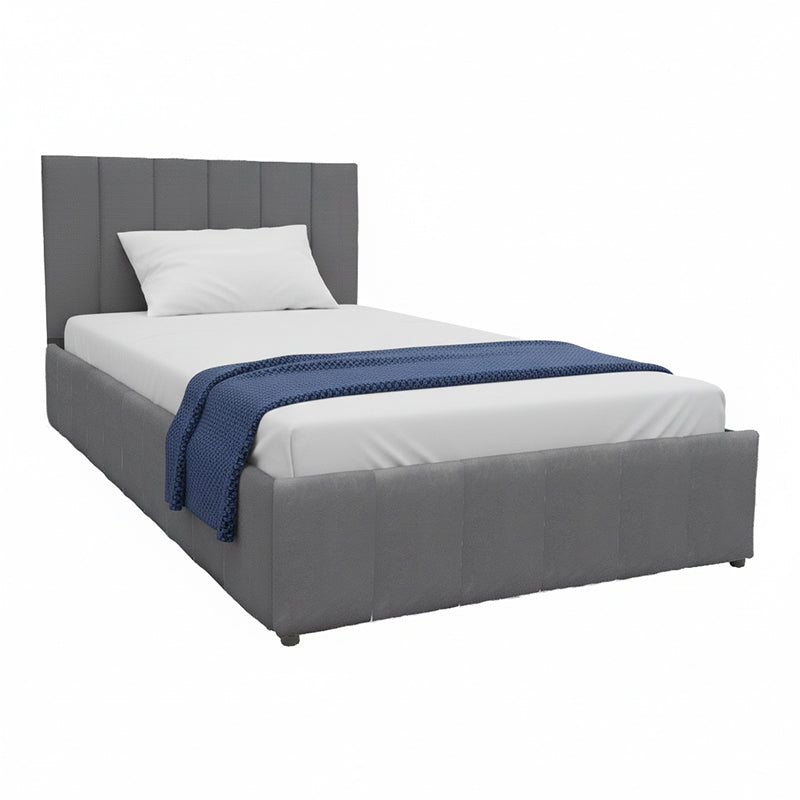 Κρεβάτι Snuggle pakoworld με αποθηκευτικό χώρο βελούδο ανθρακί 120x200εκ - Hippiehome.gr