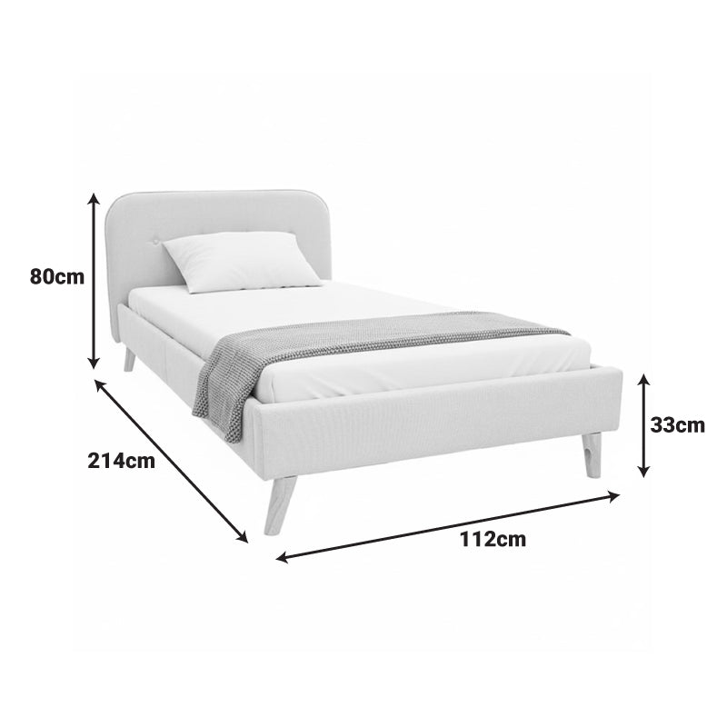 Κρεβάτι LumiLux pakoworld ύφασμα σε μπεζ απόχρωση 100x200εκ - Hippiehome.gr