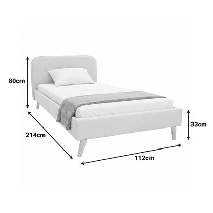 Κρεβάτι LumiLux pakoworld ύφασμα σε μπεζ απόχρωση 100x200εκ - Hippiehome.gr