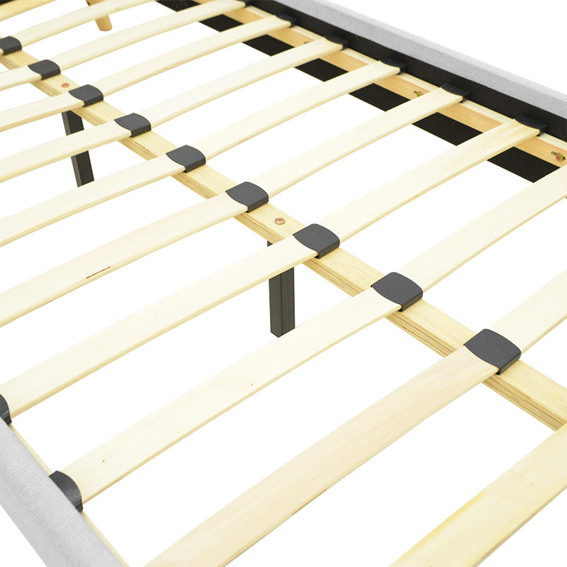 Κρεβάτι LumiLux pakoworld ύφασμα σε γκρι απόχρωση 100x200εκ - Hippiehome.gr