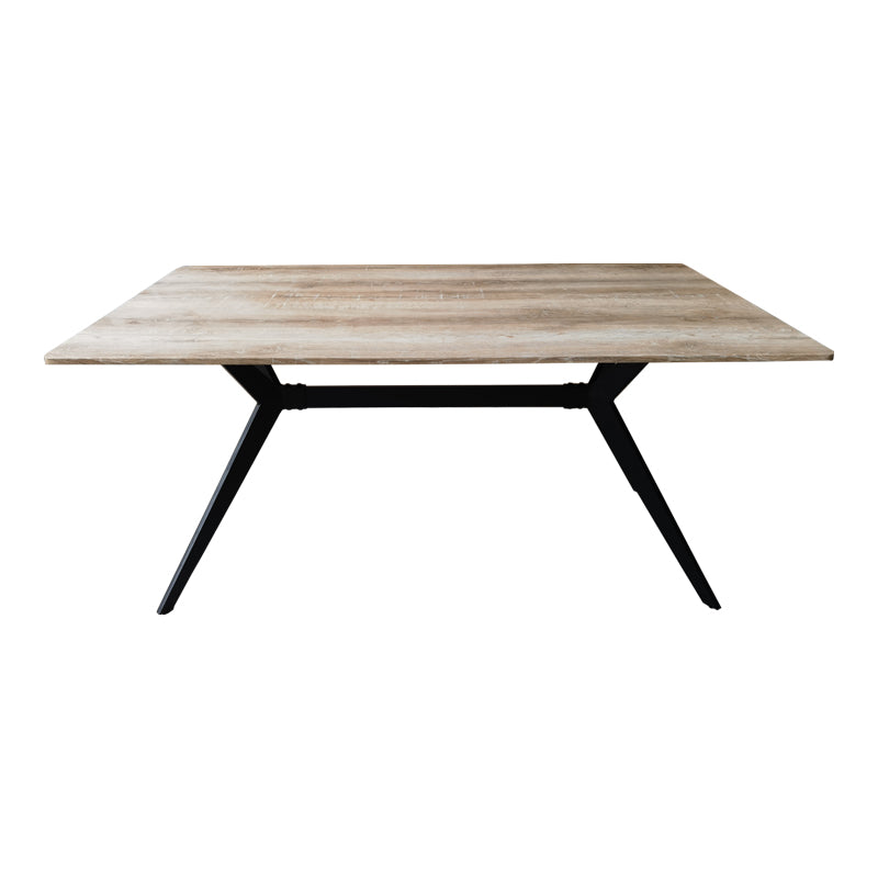 Τραπέζι Ezali pakoworld sonoma mdf με μαύρα μεταλλικά πόδια 160x90x75εκ - Hippiehome.gr