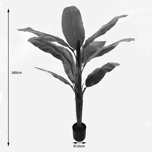 Διακοσμητικό φυτό σε γλάστρα Banono Inart πράσινο Φ95x160εκ - Hippiehome.gr
