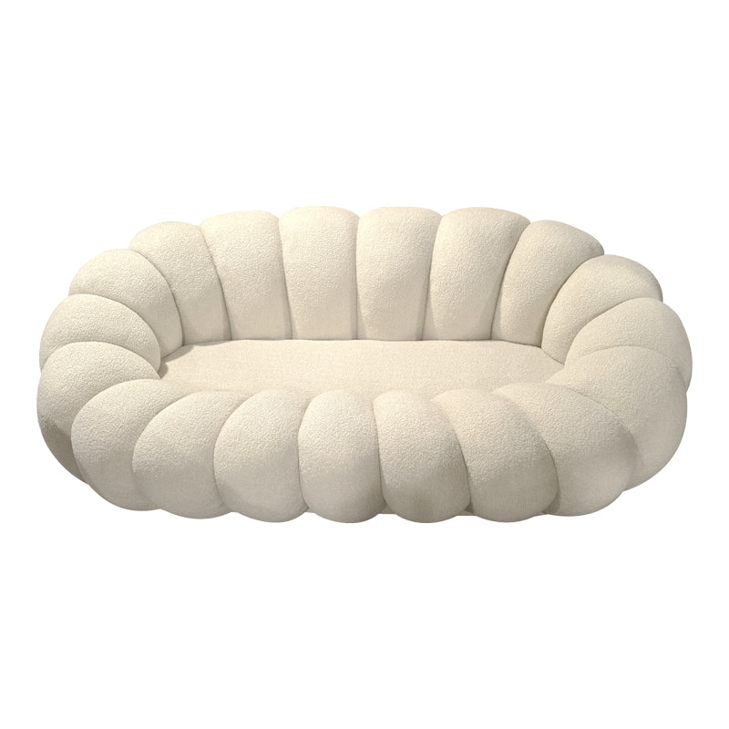 Καναπές Embrace pakoworld μπουκλέ ύφασμα σε μπεζ απόχρωση 180x105x65εκ - Hippiehome.gr