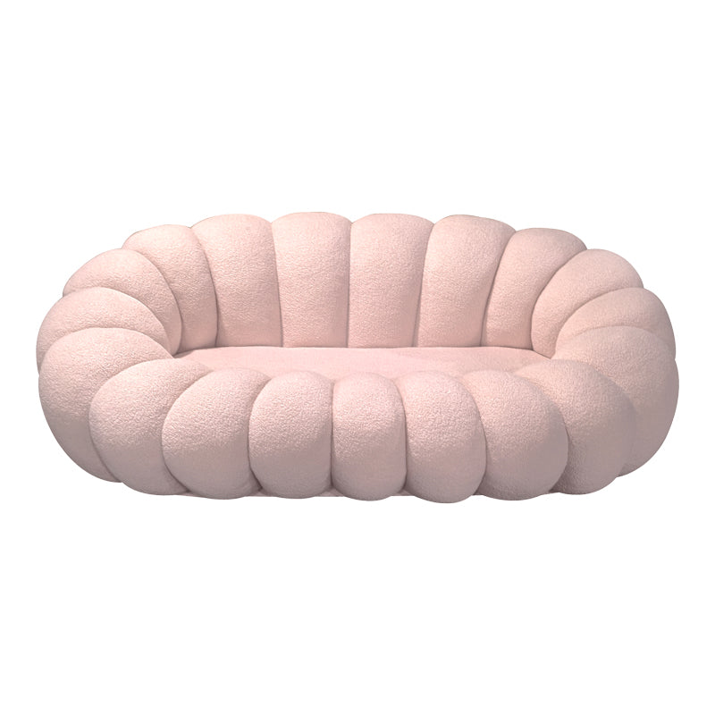 Καναπές Embrace pakoworld μπουκλέ ύφασμα σε ροζ απόχρωση 180x105x65εκ - Hippiehome.gr