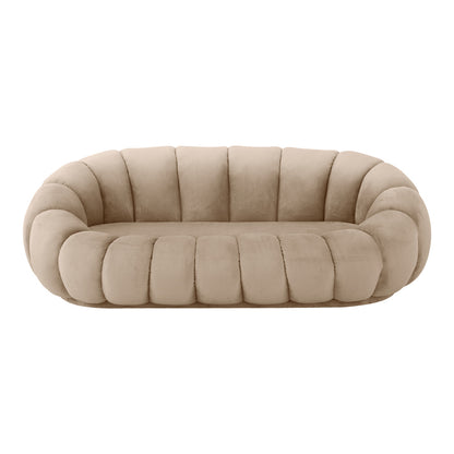 Καναπές Embrace pakoworld βελούδο σε μπεζ απόχρωση 180x105x65εκ - Hippiehome.gr
