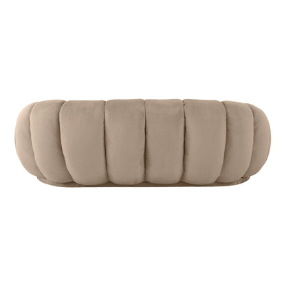 Καναπές Embrace pakoworld βελούδο σε μπεζ απόχρωση 180x105x65εκ - Hippiehome.gr