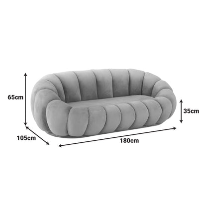 Καναπές Embrace pakoworld βελούδο σε μπεζ απόχρωση 180x105x65εκ - Hippiehome.gr