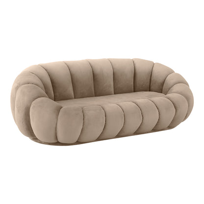 Καναπές Embrace pakoworld βελούδο σε μπεζ απόχρωση 180x105x65εκ - Hippiehome.gr