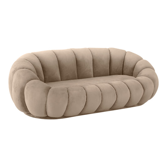 Καναπές Embrace pakoworld βελούδο σε μπεζ απόχρωση 180x105x65εκ - Hippiehome.gr