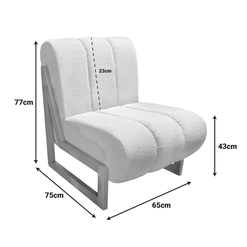 Πολυθρόνα Cocoon pakoworld ύφασμα σε λευκή -πόδια σε φυσική απόχρωση 65x75x77εκ - Hippiehome.gr