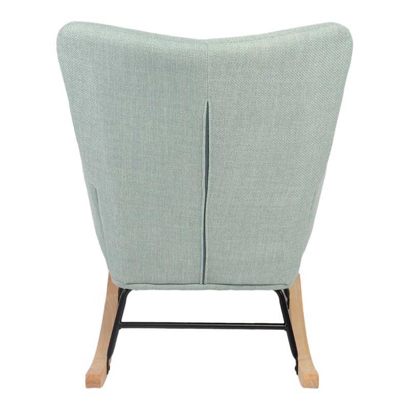 Κουνιστή πολυθρόνα Jianna pakoworld μέντα ύφασμα με πόδι σε φυσική απόχρωση 79x64x89εκ - Hippiehome.gr