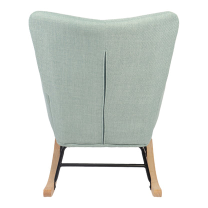 Κουνιστή πολυθρόνα Jianna pakoworld μέντα ύφασμα με πόδι σε φυσική απόχρωση 79x64x89εκ - Hippiehome.gr