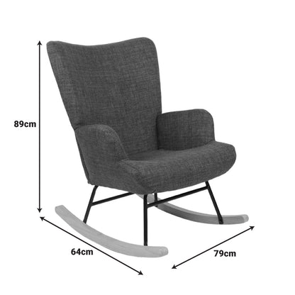 Κουνιστή πολυθρόνα Jianna pakoworld μέντα ύφασμα με πόδι σε φυσική απόχρωση 79x64x89εκ - Hippiehome.gr