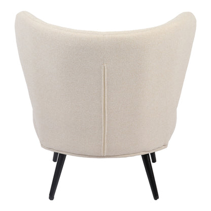 Πολυθρόνα Nagreta pakoworld κρεμ ύφασμα με μεταλλικό πόδι σε μαύρη απόχρωση 77x73x74εκ - Hippiehome.gr