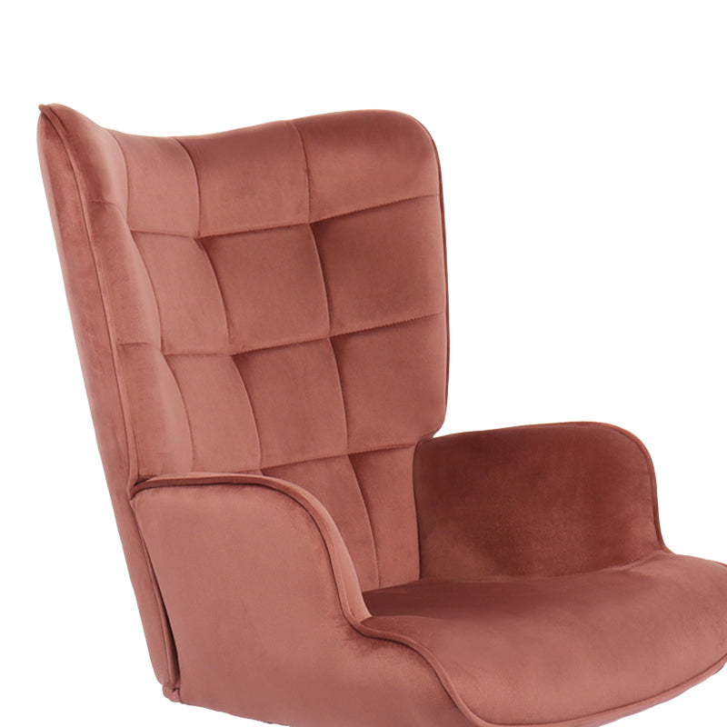 Καρέκλα γραφείου διευθυντή Lobima pakoworld περιστρεφόμενη σάπιο μήλο βελούδο 68x71x105-112εκ - Hippiehome.gr