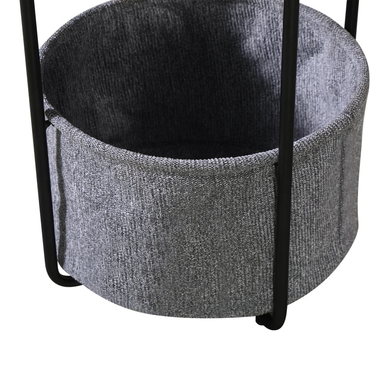 Βοηθητικό τραπέζι Fredami pakoworld μαύρο μαρμάρου Φ40x50εκ - Hippiehome.gr