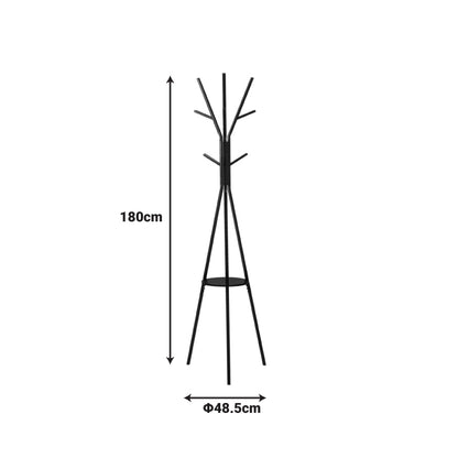 Καλόγερος Denner pakoworld μέταλλο σε μαύρη απόχρωση 48.5x48.5x180εκ - Hippiehome.gr