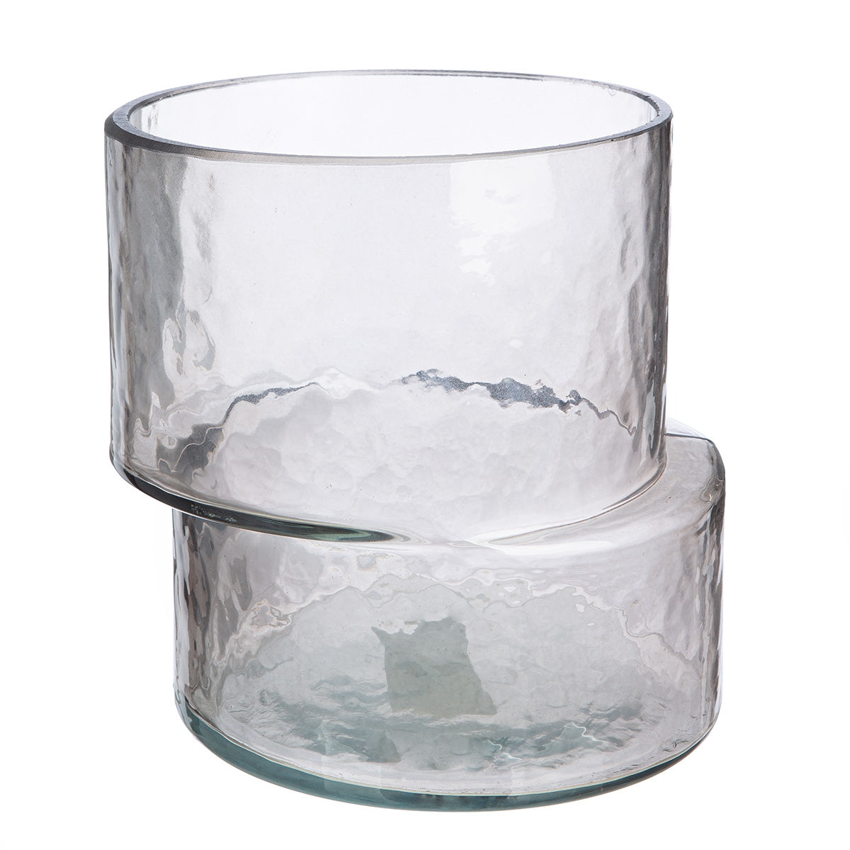 Βάζο "Levels" Γυάλινο Γκρι PU 16.5x14.5x16.5cm - Hippiehome.gr