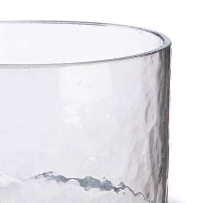 Βάζο "Levels" Γυάλινο Γκρι PU 16.5x14.5x16.5cm - Hippiehome.gr