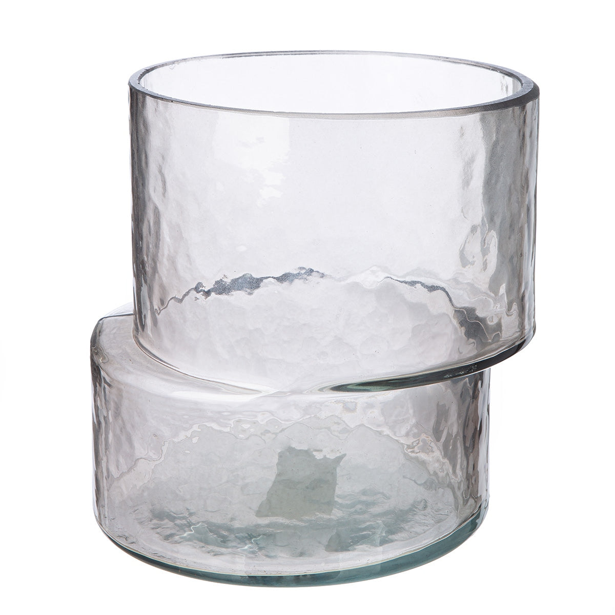 Βάζο "Levels" Γυάλινο Γκρι PU 16.5x14.5x16.5cm - Hippiehome.gr