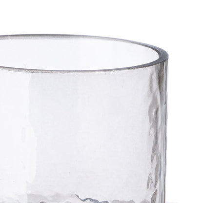 Βάζο "Levels" Γυάλινο Γκρι PU 13.5x11.5x28.5cm - Hippiehome.gr