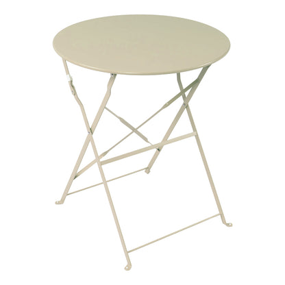 Τραπεζαρία Bistro pakoworld σετ 3τεμ μεταλλική αναδιπλούμενη σε μπεζ απόχρωση Φ60x71εκ - Hippiehome.gr