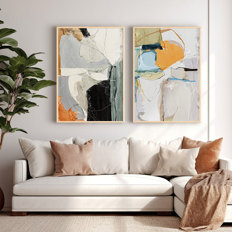 Πίνακας Nicosse pakoworld δίπτυχος με ψηφιακή εκτύπωση και πλαίσιο 33x1.5x48εκ - Hippiehome.gr