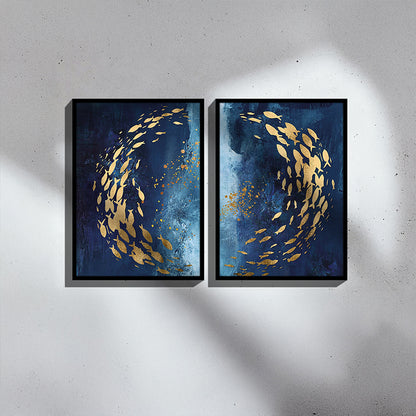 Πίνακας Bencia I pakoworld δίπτυχος με ψηφιακή εκτύπωση και πλαίσιο 33x1.5x48εκ - Hippiehome.gr
