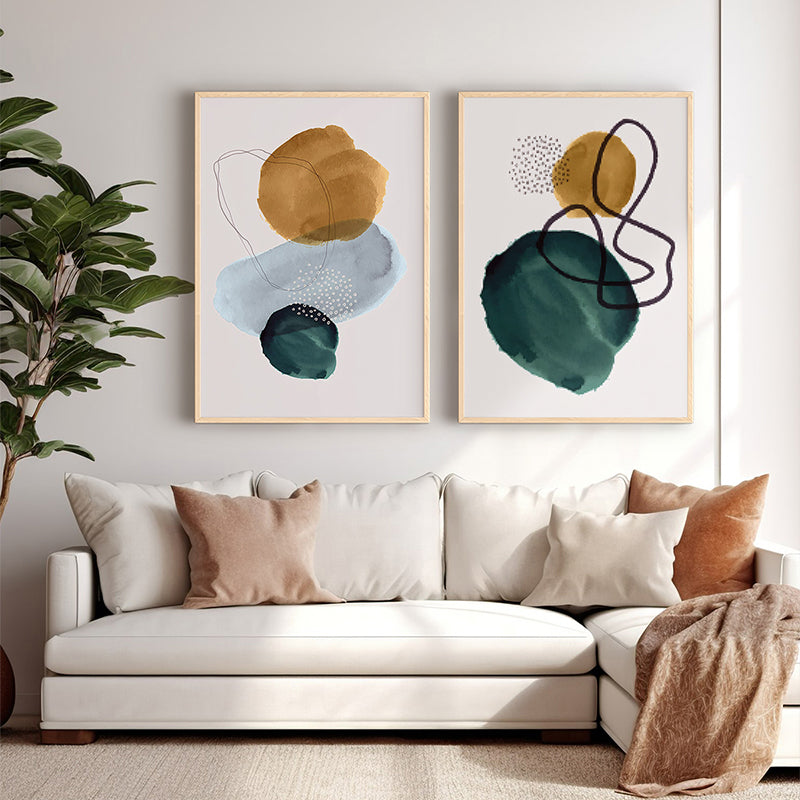 Πίνακας Cerzen pakoworld δίπτυχος με ψηφιακή εκτύπωση και πλαίσιο 33x1.5x48εκ - Hippiehome.gr