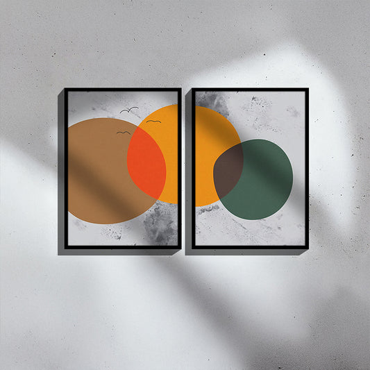 Πίνακας Derdia I pakoworld δίπτυχος με ψηφιακή εκτύπωση και πλαίσιο 33x1.5x48εκ - Hippiehome.gr