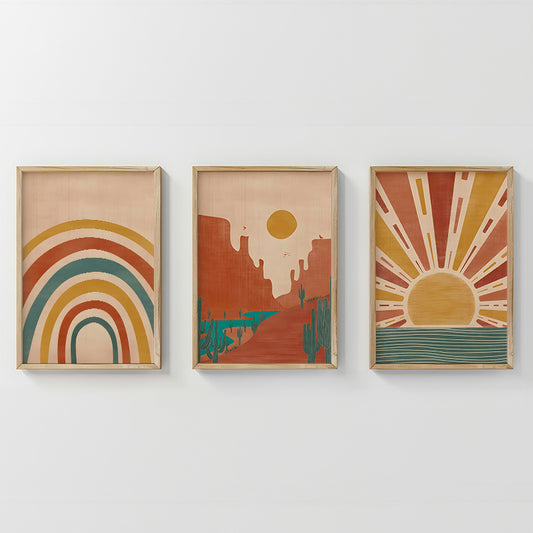 Πίνακας Jecko pakoworld τρίπτυχος με ψηφιακή εκτύπωση και πλαίσιο 33x1.5x48εκ - Hippiehome.gr