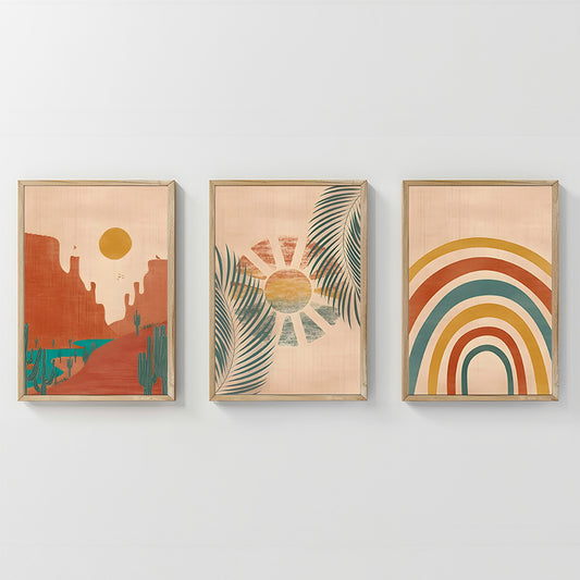 Πίνακας Delea pakoworld τρίπτυχος με ψηφιακή εκτύπωση και πλαίσιο 33x1.5x48εκ - Hippiehome.gr