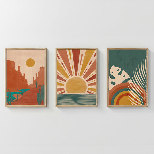 Πίνακας Bemvy pakoworld τρίπτυχος με ψηφιακή εκτύπωση και πλαίσιο 33x1.5x48εκ - Hippiehome.gr