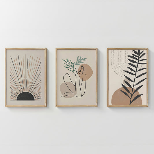 Πίνακας Gonma pakoworld τρίπτυχος με ψηφιακή εκτύπωση και πλαίσιο 33x1.5x48εκ - Hippiehome.gr