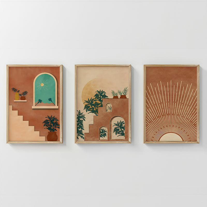 Πίνακας Affera pakoworld τρίπτυχος με ψηφιακή εκτύπωση και πλαίσιο 33x1.5x48εκ - Hippiehome.gr