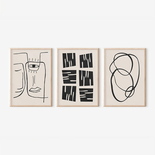 Πίνακας Lumora pakoworld τρίπτυχος με ψηφιακή εκτύπωση και πλαίσιο 33x1.5x48εκ - Hippiehome.gr