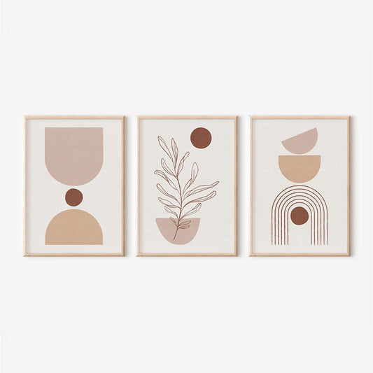 Πίνακας Stijo pakoworld τρίπτυχος με ψηφιακή εκτύπωση και πλαίσιο 33x1.5x48εκ - Hippiehome.gr