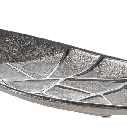 Μπολ Κεραμικό Ασημί χρώμα 39X15X3Cm 39X15X3Cm - Hippiehome.gr