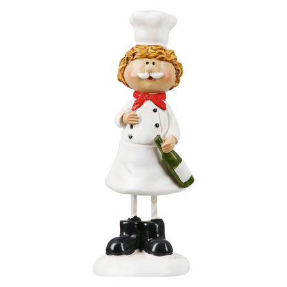Φιγούρα Cook "Star Chef" Πολυρεζίνη Λευκό PU Pcs. Assorted 4.5x4.5x13cm - Hippiehome.gr