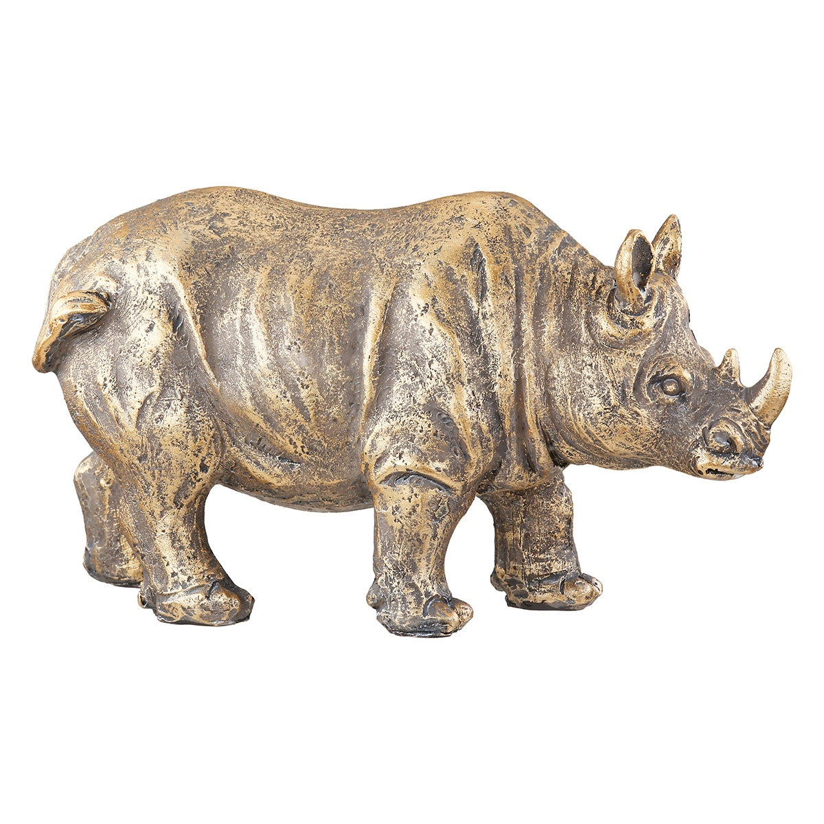 Φιγούρα Elephant Giraffe Rhinoceros "Africa Trio" Πολυρεζίνη Μπρούντζινο PU Pcs. Assorted - Hippiehome.gr