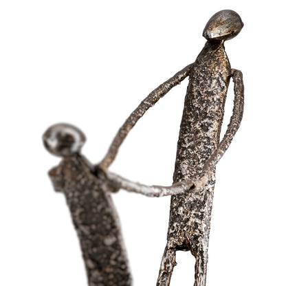 Φιγούρα Pair "Emotion" Μέταλλο Ασημένιο PU 27x6x29cm - Hippiehome.gr