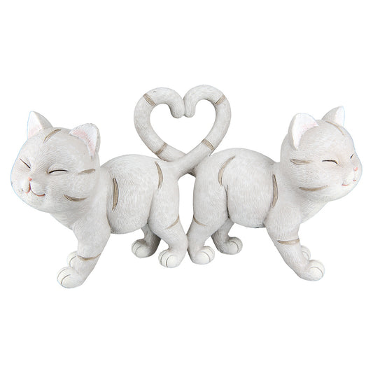 Φιγούρα Cat "Kitten" Πολυρεζίνη Γκρι PU 20x7.5x11cm - Hippiehome.gr