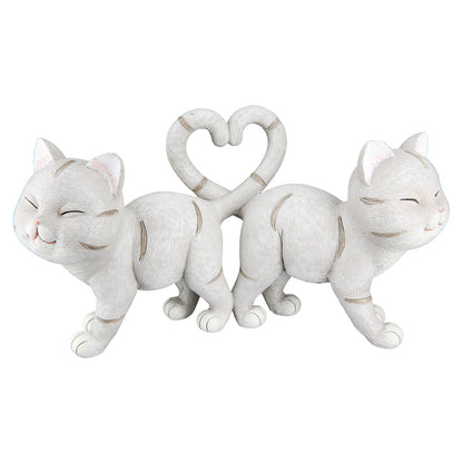 Φιγούρα Cat "Kitten" Πολυρεζίνη Γκρι PU 20x7.5x11cm - Hippiehome.gr