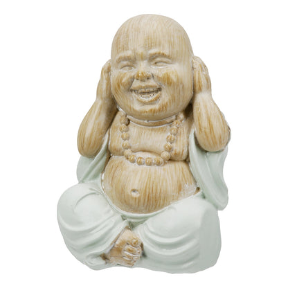 Φιγούρα Buddha "Meditation" Πολυρεζίνη Ecru PU 12 Pcs. Assorted 6x5x9.5cm - Hippiehome.gr