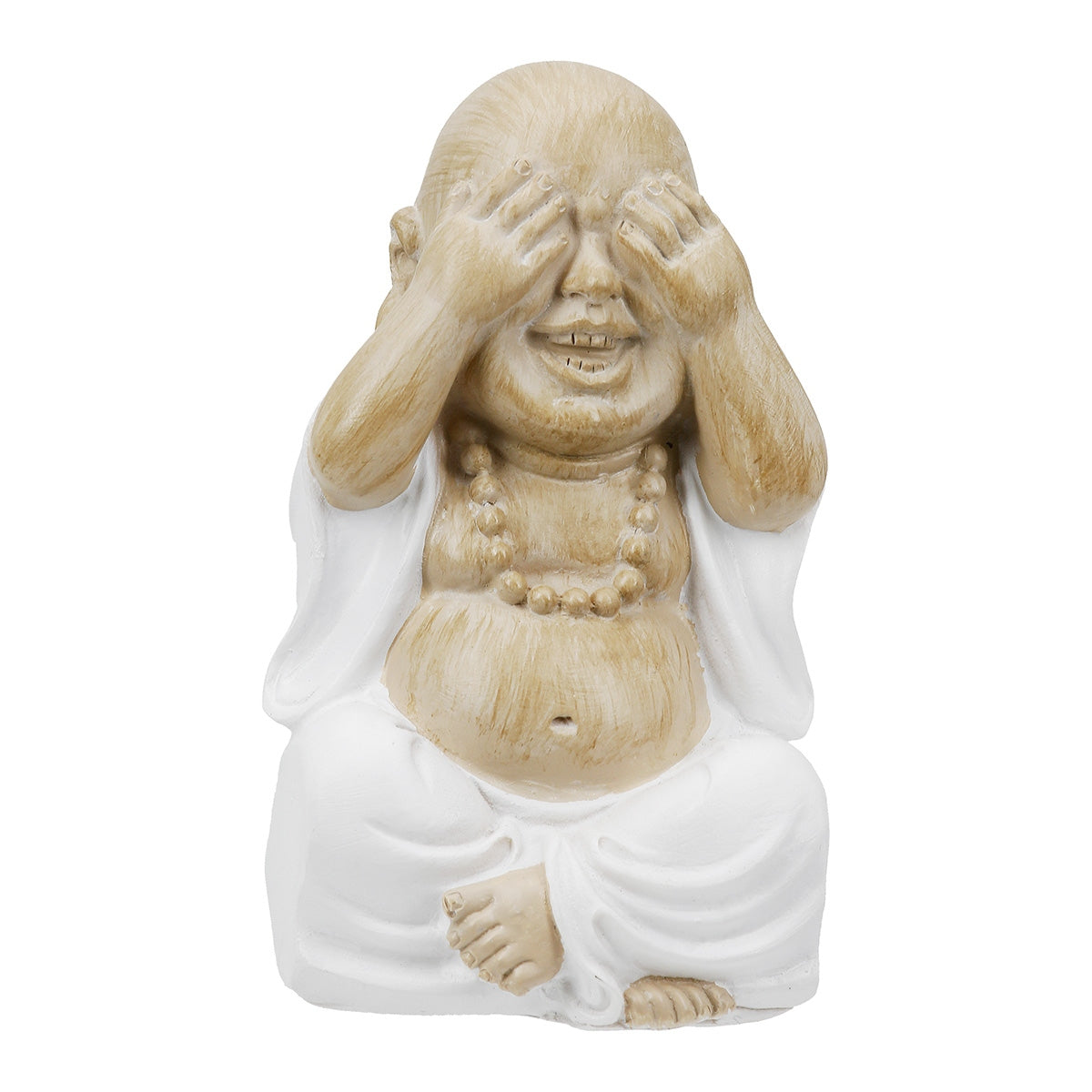 Φιγούρα Buddha "Meditation" Πολυρεζίνη Ecru PU 12 Pcs. Assorted 6x5x9.5cm - Hippiehome.gr